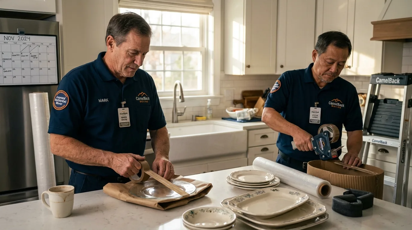 Professional crew packing kitchen dishware in Lovelock, NV